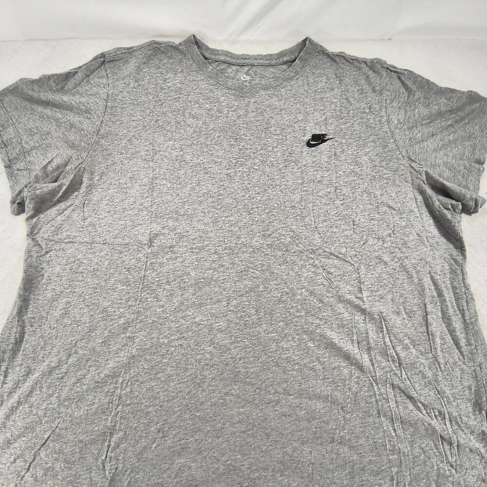 Nike Tee Casual Crew Neck Short Sleeve T Shirt Mens Size 2XL Gray Black